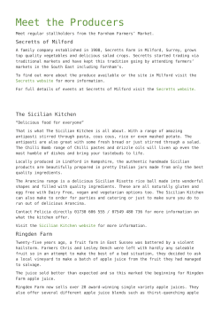 Meet the Producers - Farnham Town Council