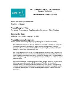 2011 COMMUNITY EXCELLENCE AWARDS Category Worksheet