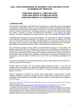 permanent open call for expression of interest for contract agents
