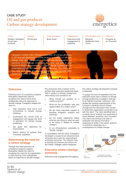 Oil and gas producer Carbon strategy