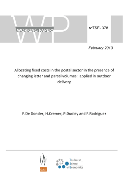Allocating fixed costs in the postal sector in the presence of