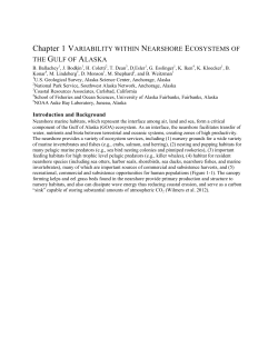 Chapter 1 VARIABILITY WITHIN NEARSHORE ECOSYSTEMS OF