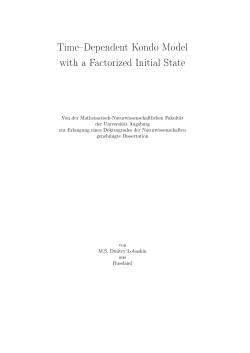 Time–Dependent Kondo Model with a Factorized Initial State
