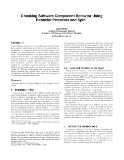 Checking Software Component Behavior Using Behavior Protocols