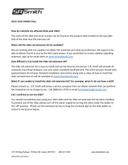 How do I identify the affected Helix pool slide? The name of the slide