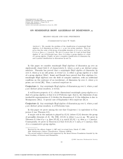 ON SEMISIMPLE HOPF ALGEBRAS OF DIMENSION pq In this