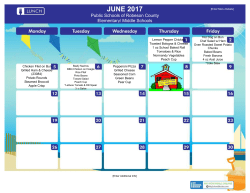 June 2017 - Lunch - Public Schools of Robeson County