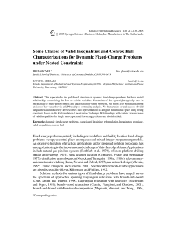 Some Classes of Valid Inequalities and Convex Hull