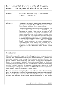 Environmental Determinants of Housing Prices: The Impact of Flood