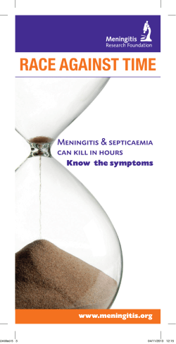 race against time - Meningitis Research Foundation