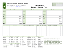 sample submission in ms word - Cumberland Valley Analytical