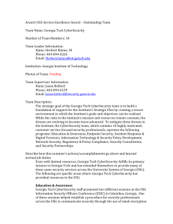 Outstanding Team Team Name: Georgia Tech CyberSecurity