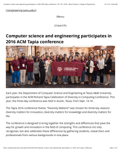 Computer science and engineering participates in 2016 ACM Tapia