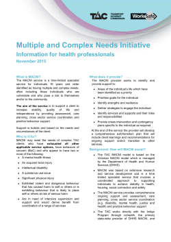 MACNI - Provider fact sheet