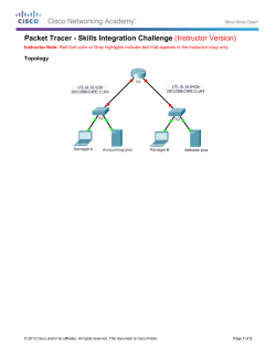 8.4.1.2 Packet Tracer - Skills Integration Challenge Instructions IG