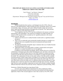Preliminary Results Evaluating Gas Fumigants Released Through