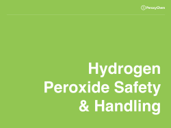 Safety and Handling of Hydrogen Peroxide