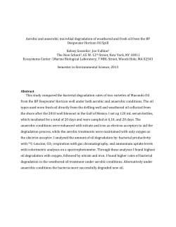 Aerobic and anaerobic microbial degradation of weathered and