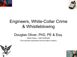 On Engineers, Crime, and Whistle-Blowing