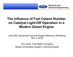 The Influence of Fuel Cetane Number on Catalyst Light