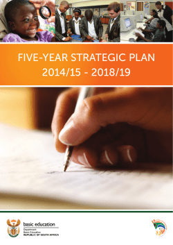 five-year strategic plan 2014/15 - 2018/19