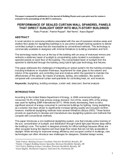 Performance of Sealed Curtain Wall Spandrel Panels that Direct