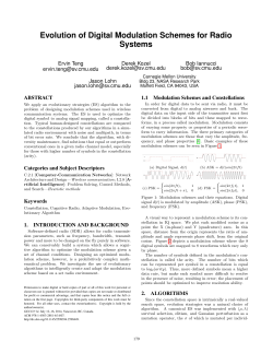 Evolution of Digital Modulation Schemes for Radio Systems