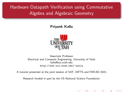 Hardware Datapath Verification using Commutative Algebra and