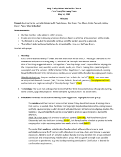 Holy Trinity United Methodist Church Core Team/Discovery Team