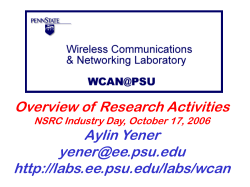 Aylin Yener - Institute for Networking and Security Research