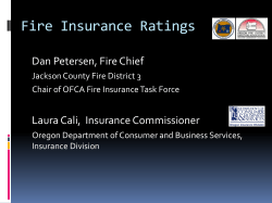 Insurance Services Office - Oregon Fire District Directors Association
