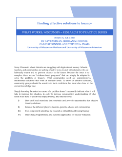 Finding effective solutions to truancy