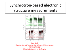 Synchrotron-based measurements of electronic structure
