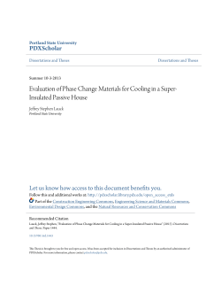 Evaluation of Phase Change Materials for Cooling in