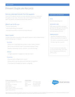 Prevent Duplicate Records