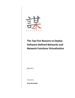 The Top Five Reasons to Deploy Software-Defined