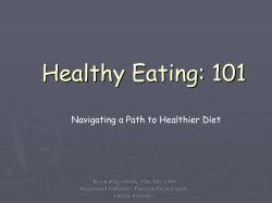 Eat Well: Taking Charge of Your Eating