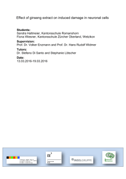 Effect of ginseng extract on induced damage in neuronal cells