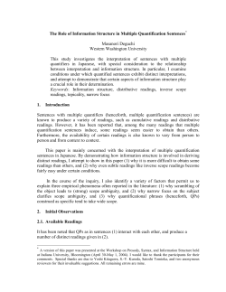 The Role of Information Structure in Quantifier Scope Interaction