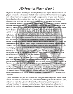 U10 Practice Plan – Week 1