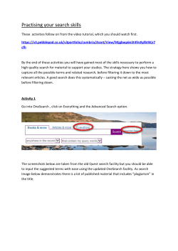 Practising your search skills These activities follow on from the video