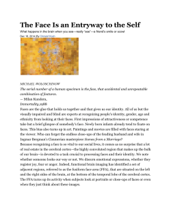 7: The Face Is an Entryway to the Self