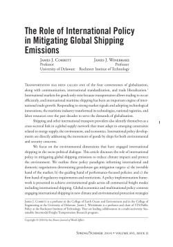 The Role of International Policy in Mitigating