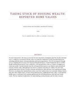 taking stock of housing wealth: reported home values