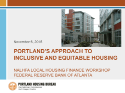 Portland`s Approach to Inclusive and Equitable Housing
