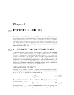INFINITE SERIES