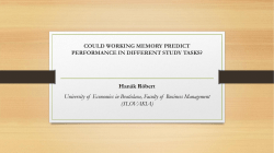 Could working memory predict performance in different