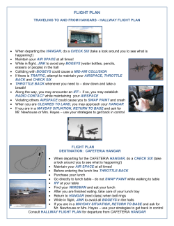 FLIGHT PLAN TRAVELING TO AND FROM HANGARS