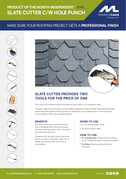 slate cutter c/w hole punch