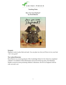 Teaching Notes Have You Seen Elephant? by David